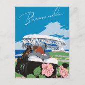 Oude Bermudareisposter Kunst van Adolph Treidler Briefkaart (Voorkant)