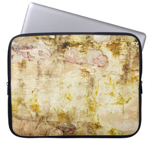 Oude beschadigde wandachtergrond abstract, gerijpt laptop sleeve