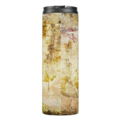 Oude beschadigde wandachtergrond abstract, gerijpt thermosbeker (Achterkant)