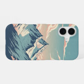 Oude besneeuwde toppen iPhone 16 hoesje (Achterkant horizontaal)