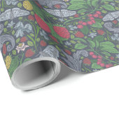 Oude Bessen Vlinders Fluweelbloemen Anjers Cadeaupapier (Rol Hoek)
