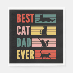 Oude Beste Kattenvader Ooit Katten Papa Geschenk Servet