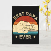 Oude Beste Papa Ooit Vuiststoot Grappige Opa Dik Kaart (Gele Bloem)