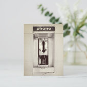 Oude Betaaltelefoon Briefkaart (Staand voorkant)