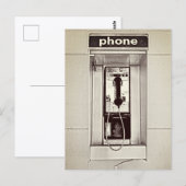 Oude Betaaltelefoon Briefkaart (Voorkant / Achterkant)