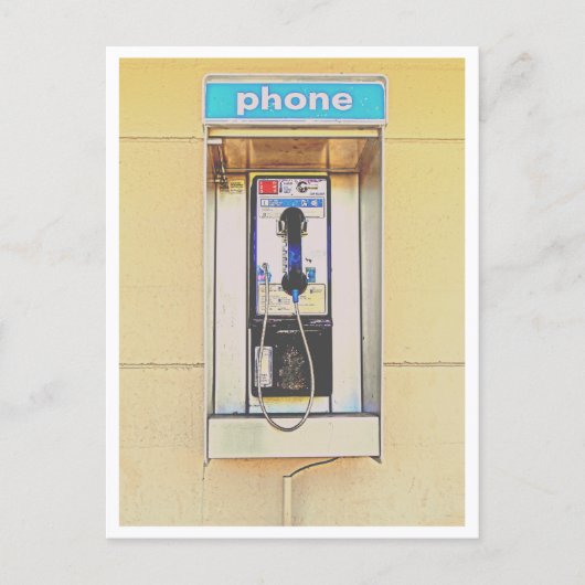 Oude Betaaltelefoon Briefkaart (Voorkant)