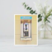 Oude Betaaltelefoon Briefkaart (Staand voorkant)