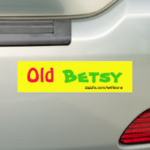 Oude betsy bumper sticker (Op auto)