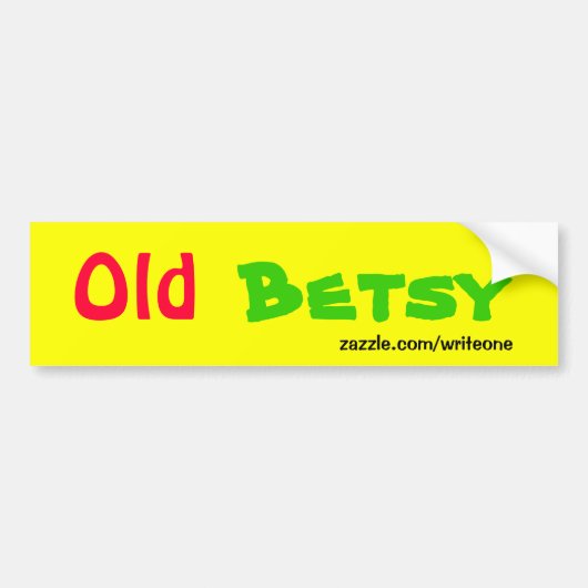 Oude betsy bumper sticker (Voorkant)