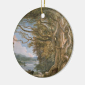 Oude beukenboom keramisch ornament (Links)