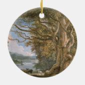 Oude beukenboom keramisch ornament (Achterkant)