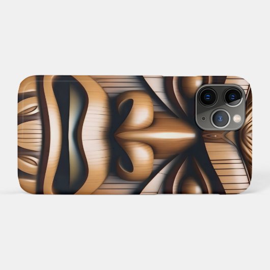 Oude Bewakers: Tiki Wood Art Case-Mate iPhone Case (Achterkant (horizontaal))