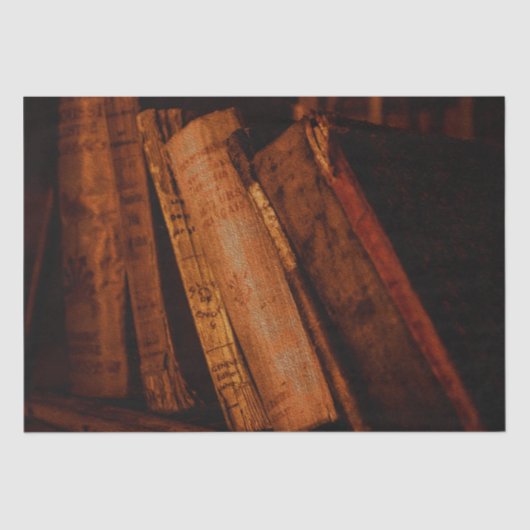 Oude bibliotheek en boeken van de Oudheid Tissuepapier (Voorkant)