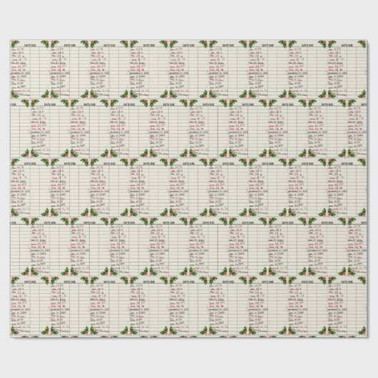 Oude bibliotheek Kaarten voor 2025 Cadeaupapier (Vlak)