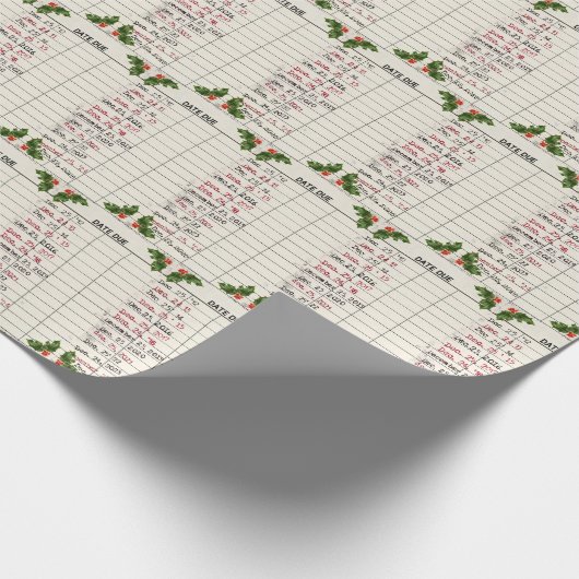 Oude bibliotheek Kaarten voor 2025 Cadeaupapier (Hoek)