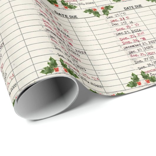 Oude bibliotheek Kaarten voor 2025 Cadeaupapier (Rol Hoek)