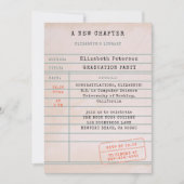 Oude Bibliotheekkaart Boekliefhebber Afstudeerfees Kaart (Voorkant)