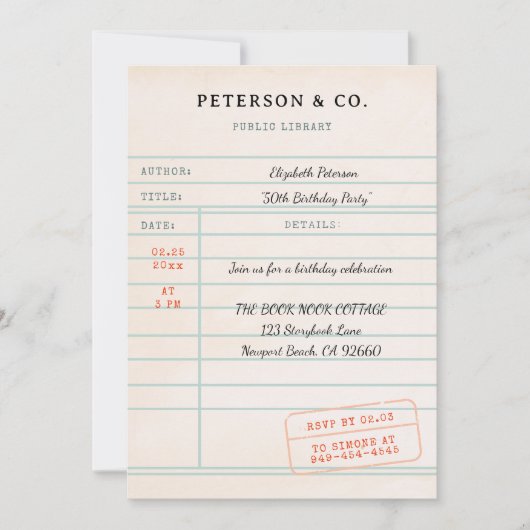 Oude Bibliotheekkaart Boekliefhebber Boeken Verjaa Kaart (Voorkant)