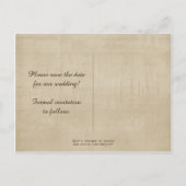 oude bibliotheekkaart slaat de datum op aankondigingskaart (Achterkant)