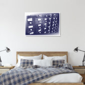 Oude bibliotheekladen canvas afdruk (Insitu (Slaapkamer))