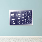 Oude bibliotheekladen canvas afdruk (Insitu (Houten vloer))