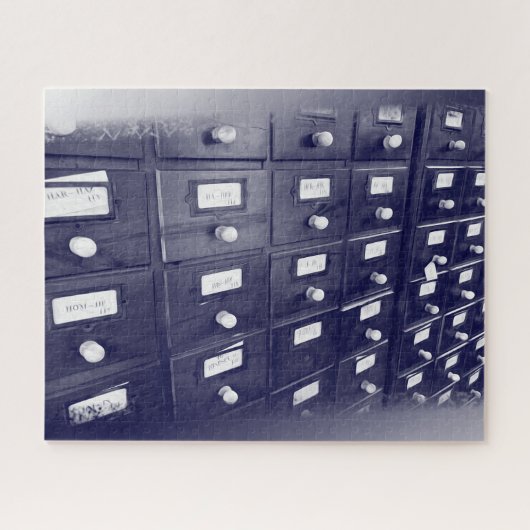 Oude bibliotheekladen legpuzzel (Horizontaal)