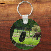 Oude bietenbandbank sleutelhanger (Voorkant)