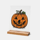 Oude Bigfoot Pompoen Halloween Vector Ontwerp_1 Acryl Bord (Hoek)
