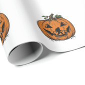 Oude Bigfoot Pompoen Halloween Vector Ontwerp_1 Cadeaupapier (Rol Hoek)