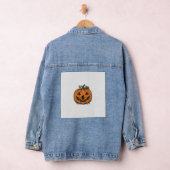 Oude Bigfoot Pompoen Halloween Vector Ontwerp_1 Denim Jacket (Hangar)