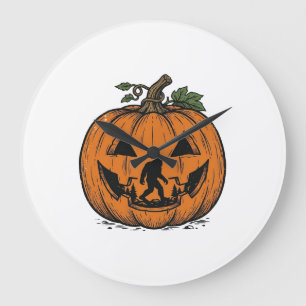 Oude Bigfoot Pompoen Halloween Vector Ontwerp_1 Grote Klok