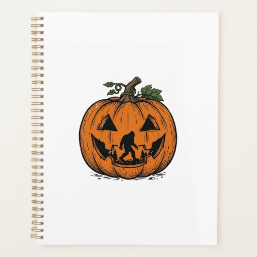Oude Bigfoot Pompoen Halloween Vector Ontwerp_1 Planner (Voorkant)