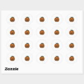 Oude Bigfoot Pompoen Halloween Vector Ontwerp_1 Ronde Sticker (Vel)