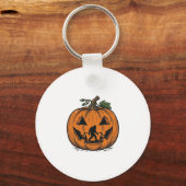 Oude Bigfoot Pompoen Halloween Vector Ontwerp_1 Sleutelhanger (Voorkant)