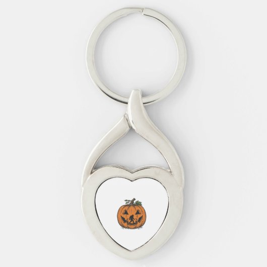 Oude Bigfoot Pompoen Halloween Vector Ontwerp_1 Sleutelhanger (Voorkant)
