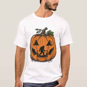 Oude Bigfoot Pompoen Halloween Vector Ontwerp_1 T-shirt