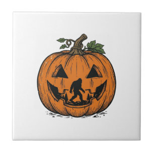 Oude Bigfoot Pompoen Halloween Vector Ontwerp_1 Tegeltje