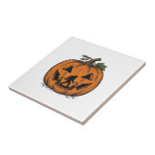 Oude Bigfoot Pompoen Halloween Vector Ontwerp_1 Tegeltje (Zijkant)