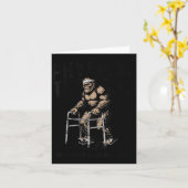 Oude Bigfoot Sasquatch Fysiotherapie Grappig Kaart (Gele Bloem)