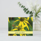 Oude Bij Botanische Dankkaart Briefkaart (Staand voorkant)