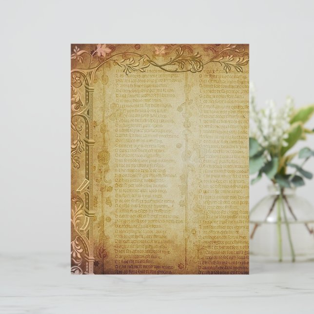 Oude bijbelpagina (Staand voorkant)