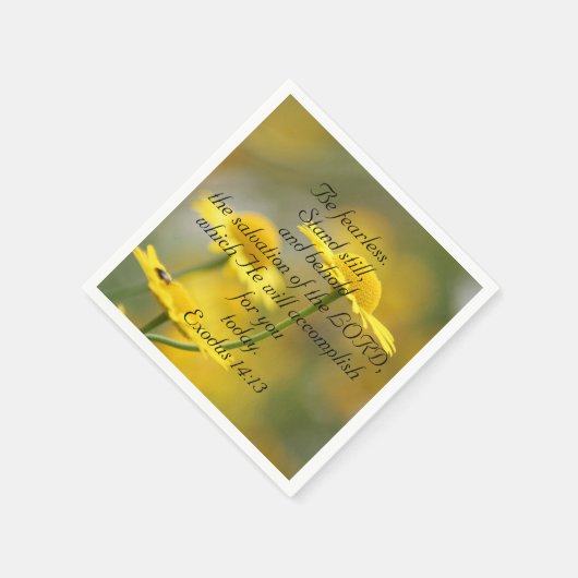 Oude Bijbelscriptcitaat Testament - Exodus 14:13 Servet (Hoek)