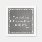 Oude Bijbelscriptcitaat Testament - Exodus 23:2 Servetten (Voorkant)