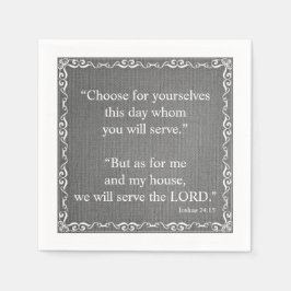 Oude Bijbelscriptcitaat Testament - Joshua 24:15 Servet