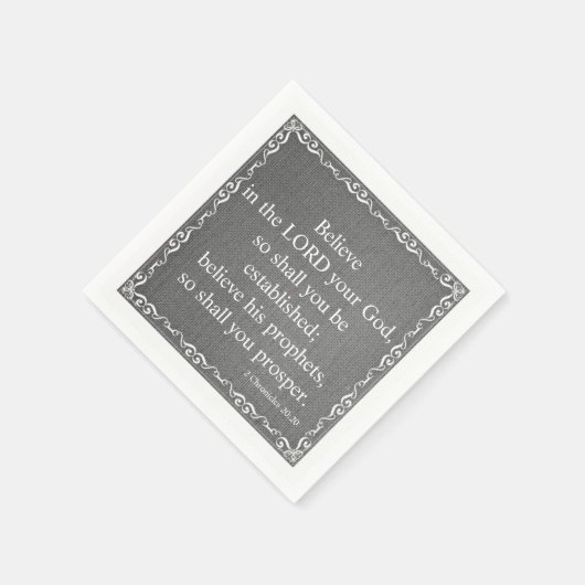 Oude Bijbelscriptie testament - 2 Chronicles Servetten (Hoek)