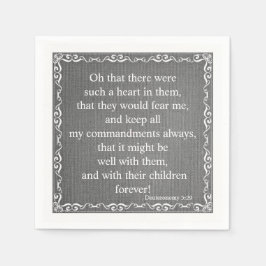 Oude Bijbelscriptie testament - Deuteronomie Servetten