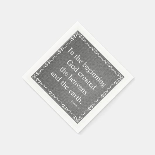 Oude Bijbelscriptie testament - Genesis 1:1 Servetten (Hoek)