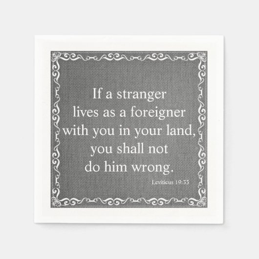 Oude Bijbelscriptprijs testament - Leviticus 19 Servetten (Voorkant)