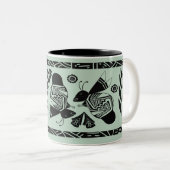 Oude bijen en bloemen op gouden mok (Voorkant rechts)