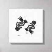 Oude bijen: inkttekening canvas afdruk (Voorkant)